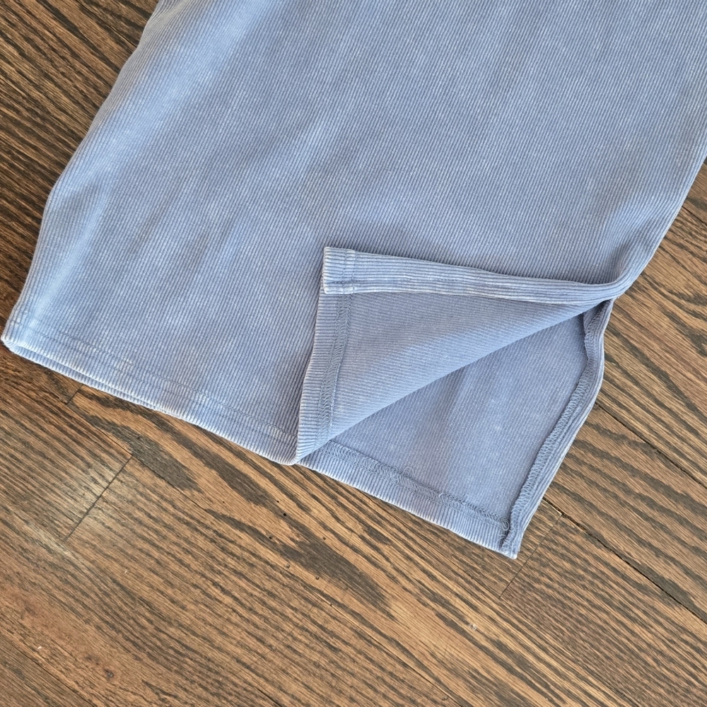 Double Zero Ribbed Midi Dress | Size S | Blue Bodycon Tank Dress - Picture 7 of 8